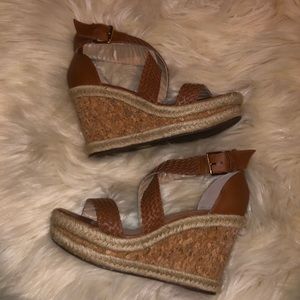 Alex + Alex size 7 woven wedges strappy